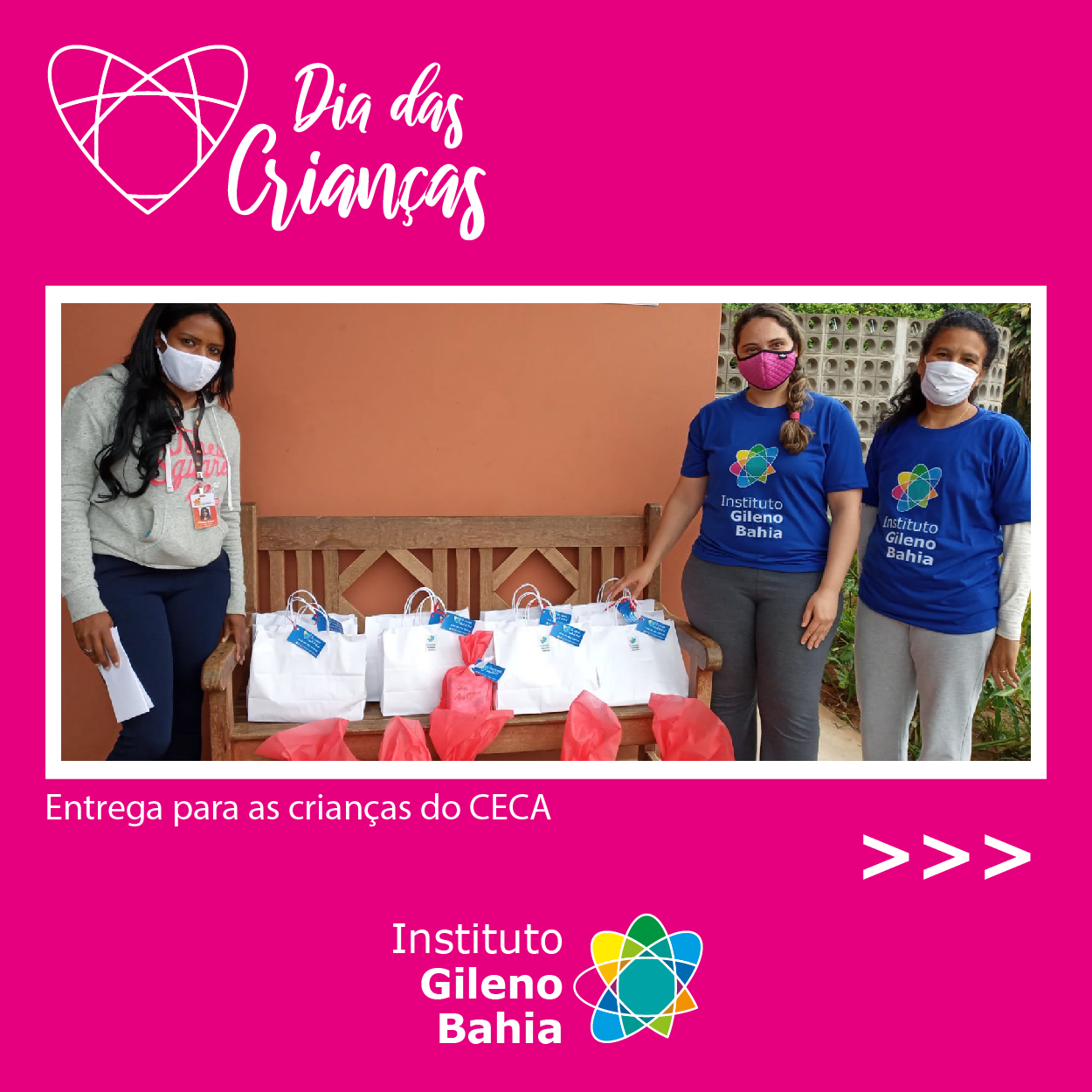 Instituto Gileno Bahia beneficia o CECA no dia das crianças