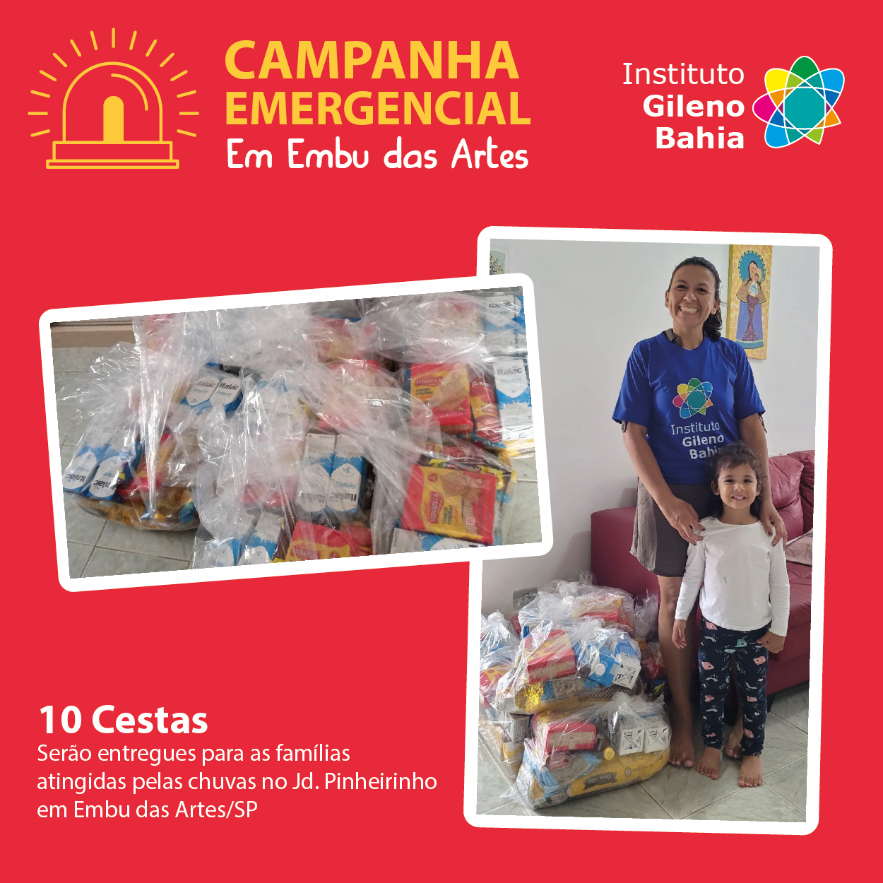 Campanha Emergencial entrega cestas de alimentos às vítimas do Jardim Pinheirinho